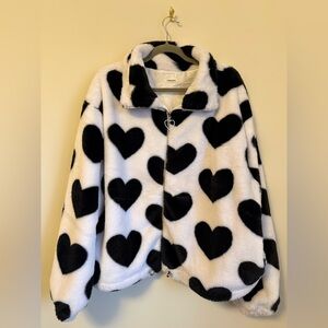 Super Soft Faux Fur Heart Jacket